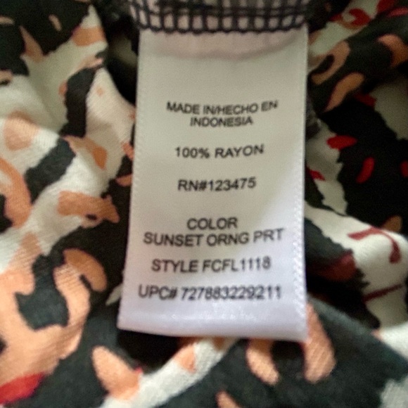 FRENCH CONNECTION Chic Coverup/BlouseOn with Braided Silver Straps, Rayon Size M - Picture 12 of 12